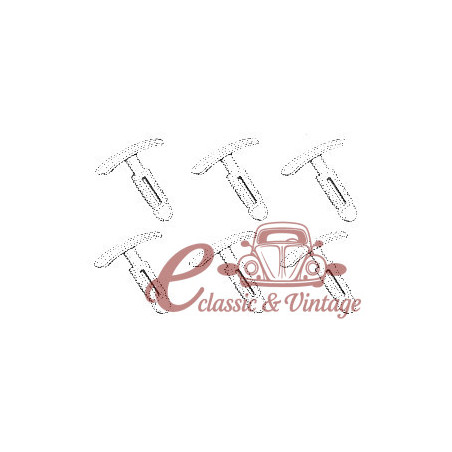 kit de 6 clips de junt de capot davanter 1303 i junta de porta Golf 1