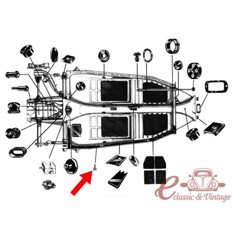 Chassis/body fixing screw