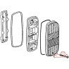 Complete rear light left or right EUROPA 73 - original VW (Brazil)
