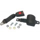 Cinturó de seguretat enrotllable davanter o posterior negre (2 punts)
