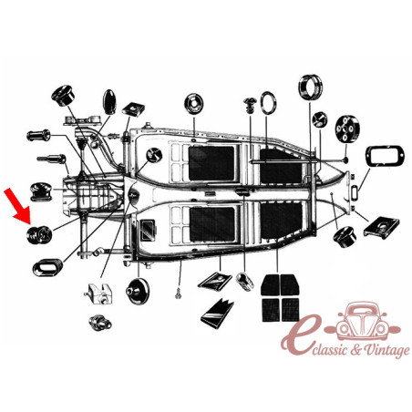 Box nose connection bellows to chassis 61-79
