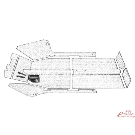 Kit de carpete tipo 3 61-72 com orifícios de aquecimento (7 unidades)
