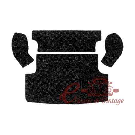 Kit de carpete do porta-malas traseiro Notchback 61-74 (4 peças)