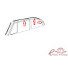 Set of 8 aluminum inserts for side hood joints 50-64