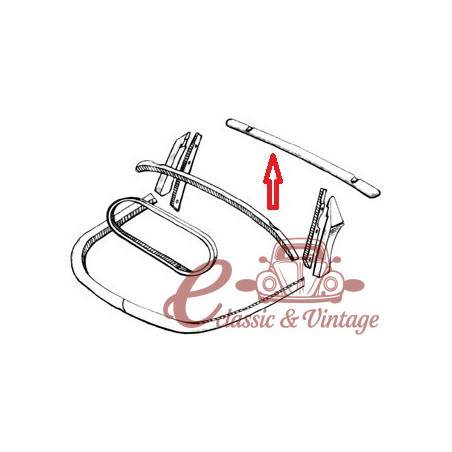 bois de capote au dessus du pare brise (en matériau synthétique) 8/57-7/64