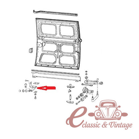 Right Sliding Door Bottom Roller Guide