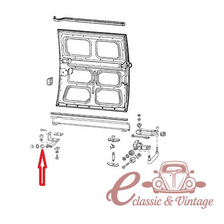 roulette verticale de bras d'ouverture