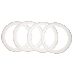 Set de 4 bandas blancas extra largas 15"