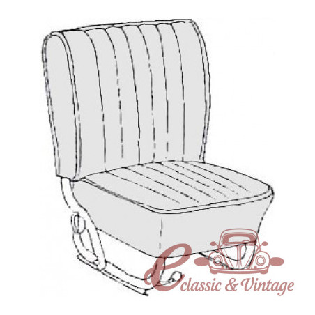Kit de capa de poltrona cinza claro cabriolet 65-67 sem encosto de cabeça