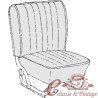 Kit de capa de poltrona cinza claro cabriolet 65-67 sem encosto de cabeça