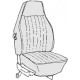 kit housses pour fauteuils cabriolet 73 gris clair avec appuie-tête
