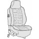 kit housse fauteuil gris clair cabriolet 74-76 avec repose-tête