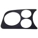 Cubre tablero negro 2 agujeros + 1 agujero para cuentarevoluciones(diam 80mm)