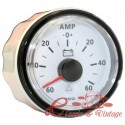 Ampèremètre-60/+60 amp fond blanc