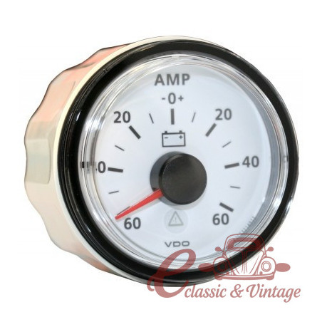 Amperimetro-60/+60 amp fondo blanco