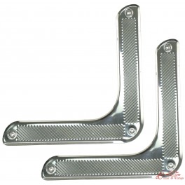 Lot de 2 protections d'angle de porte chromées