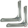Conjunto de 2 proteções de canto de porta cromadas