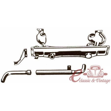 Exhaust outlet pipe 1300-1600 1/63-7/71 (exit on the left)