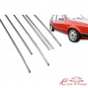 Conjunto de 6 molduras de alumínio Golf 1 3 portas e cabriolet