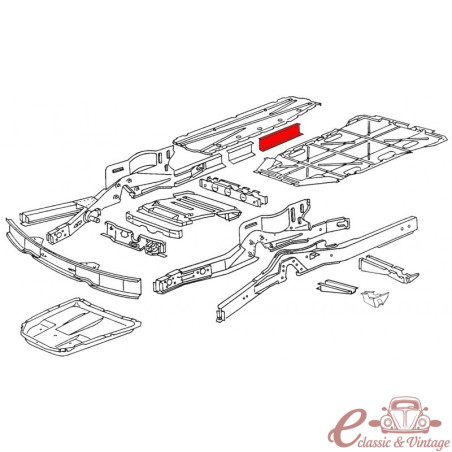 Viga traseira de 66 cm