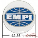Juego de 4 adhesivos EMPI para tapacubos azul / blanco (diámetro 43 mm)