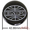 Conjunto de 4 adesivos EMPI pretos / cinza para calotas (diâmetro 43 mm)