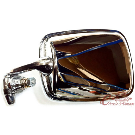 Retrovisor cromat esquerra 8 / 67- vora de plàstic blanc