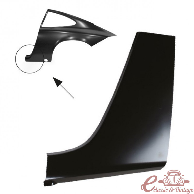 Canto da asa traseira esquerda (atrás da porta) para Porsche 911, 912 e 930