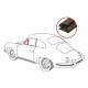 Junta vertical izquierdo o derecho para Porsche 356 Coupé A / B / C