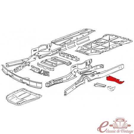Reforço e suporte de macaco à esquerda