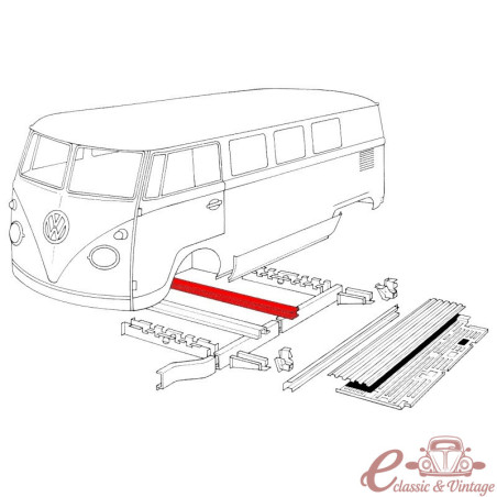 profilé transversal de chassis T2 50-79 (3 pièces par véhicule) Auto Craft