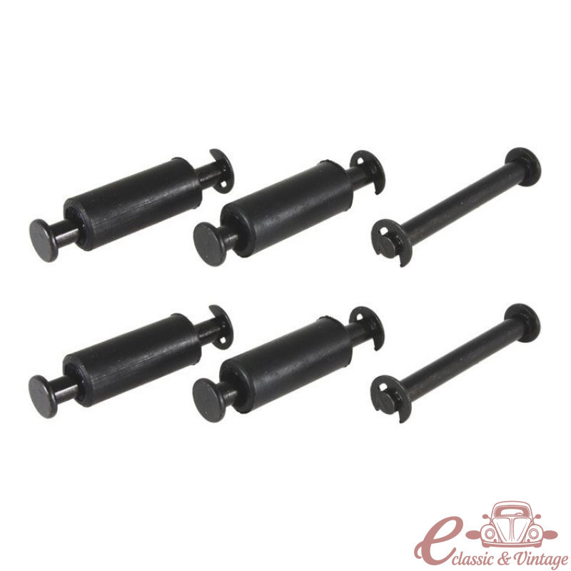axes (6) d'arrêts de portes 58-74 avec clips et 4 rouleaux