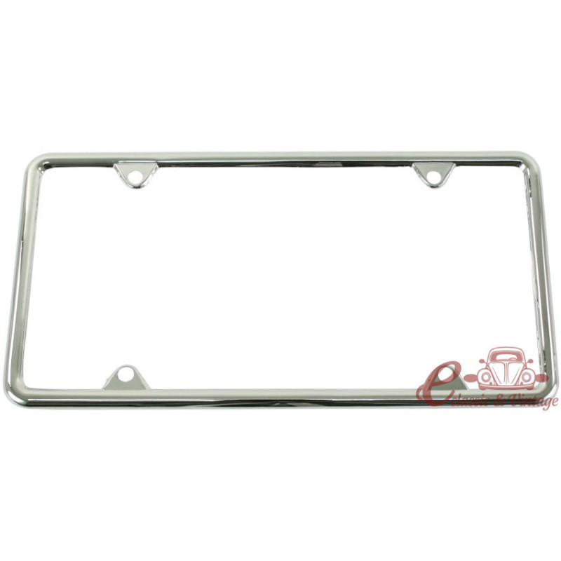 Contorno de placa cromada