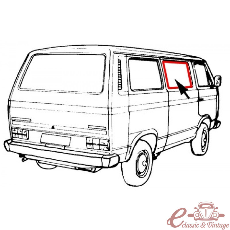 Junta de vidro frontal direito