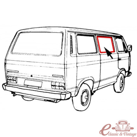 Junta de vidro frontal direito