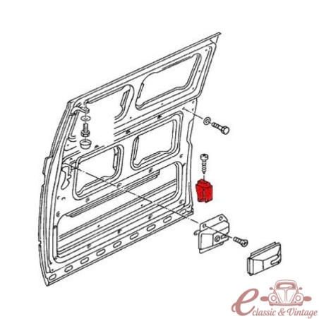 Tapón de goma para apertura de puerta corredera T25
