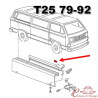 Batente de borracha para porta lateral 8 / 67-7 / 92, para suporte inferior T25 e barra de recolhimento T4