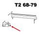 Batente de borracha para porta lateral 8 / 67-7 / 92, para suporte inferior T25 e barra de recolhimento T4