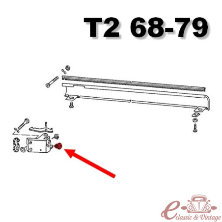 Tap de goma per a la porta lateral 8/67-7/92, per a suport inferior T25 i barra enrotllable T4