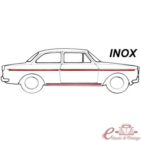 Kit de haste de aço inoxidável (8 peças) 67-69 com repetidor lateral