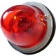 Vidre de color vermell clar rodó dissenyat per a una bombeta de doble filament (no homologat)