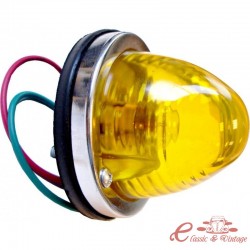 Vidro traseiro redondo laranja projetado para uma lâmpada de filamento único (não aprovado)