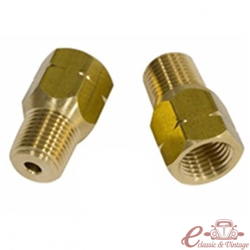 Juego de 2 adaptadores de latiguillo de freno derecho Macho 1/8 '' NPT a hembra M10x100