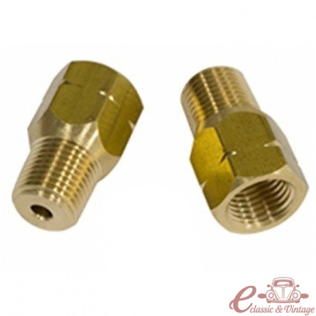 Conjunt de 2 adaptadors de mànega de fre rectes macho 1/8 "NPT a femella M10x100