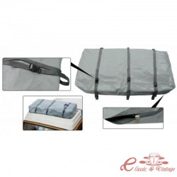 Saco de lona de PVC cinza com 3 alças para bagageiro
