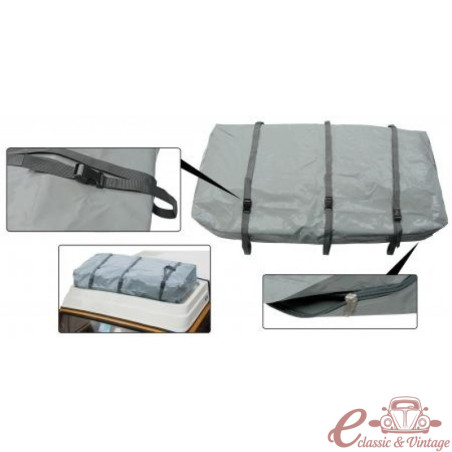 Bossa de lona de PVC gris amb 3 corretges per a portaequipatges