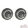Conjunto de 2 botões de controle estilo Becker preto para rádio automotivo Retrosound