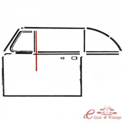 Conjunto de 2 guias de janela pequeno modelo esquerdo ou direito T1 cabriolet todos anos 52 - Qualidade Superior