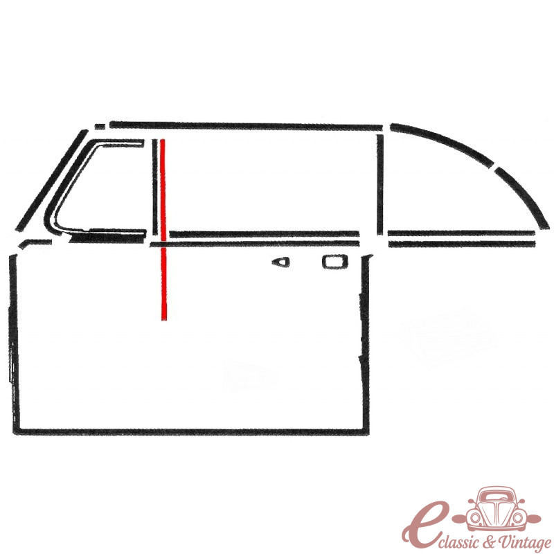 Conjunt de 2 guies de finestres model petit esquerra o dreta T1 cabriolet tots els anys 52 - Qualitat superior