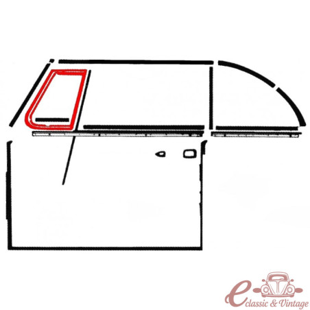 Junta de deflector der cabriolet 73-79